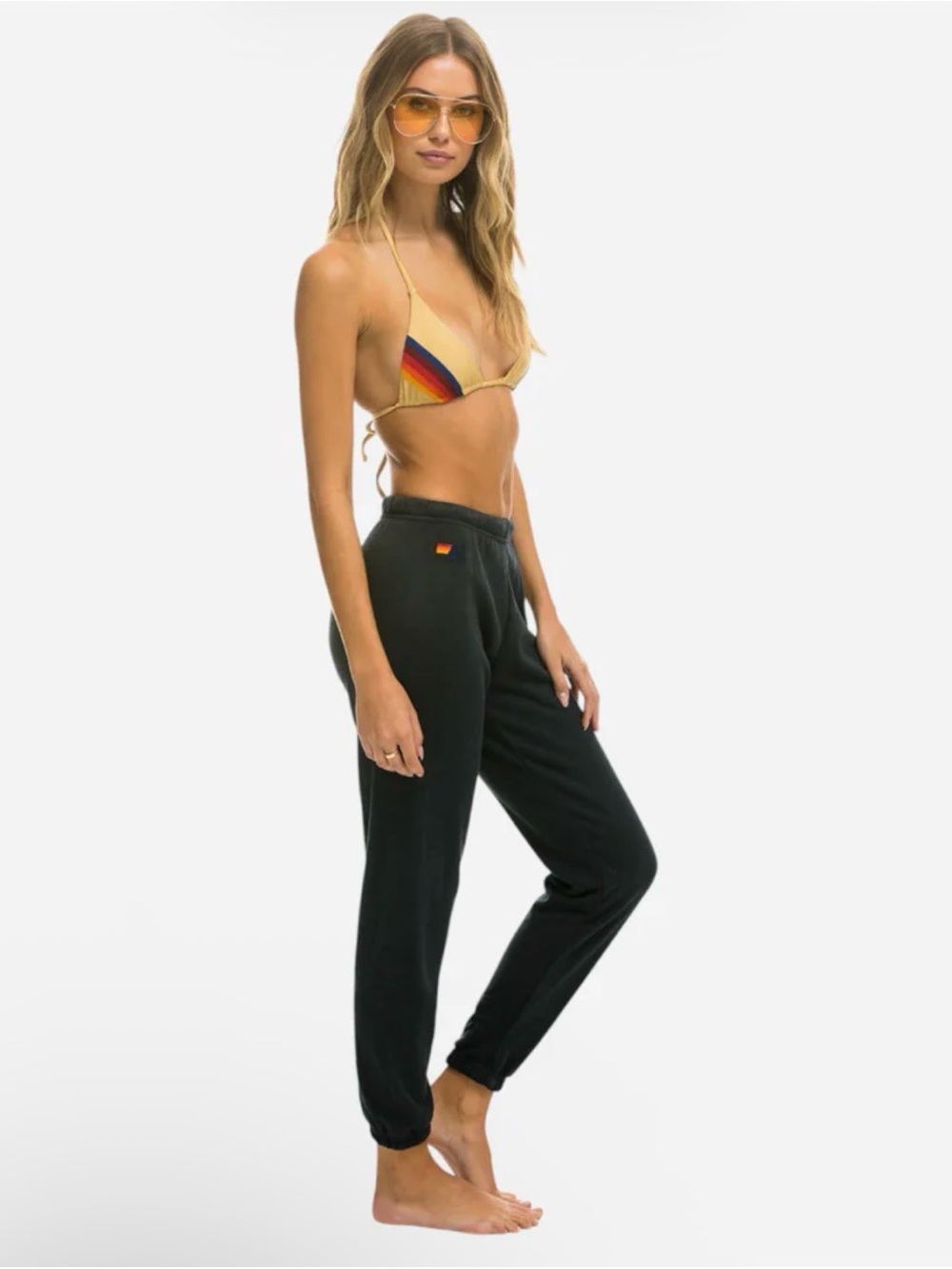 NWOT! Aviator Nation Bolt Jogger Sweatpants with Lightning Bolt